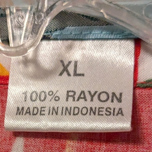 💕 SALE 💕 Vintage OTC Hawaiian Islands Men's Shirt All Over Beach Print Sz. XL - Picture 4 of 6